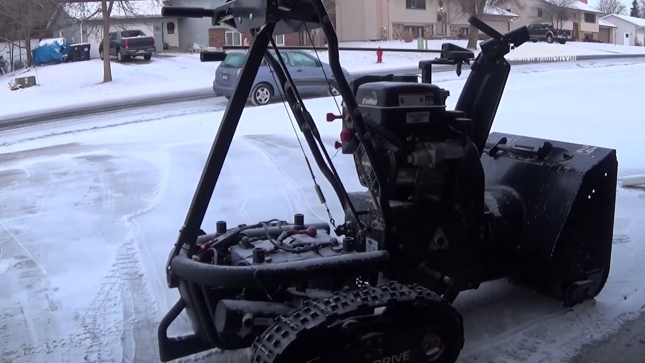 RC Track Drive Snow Blower works great - Remote Control from living room