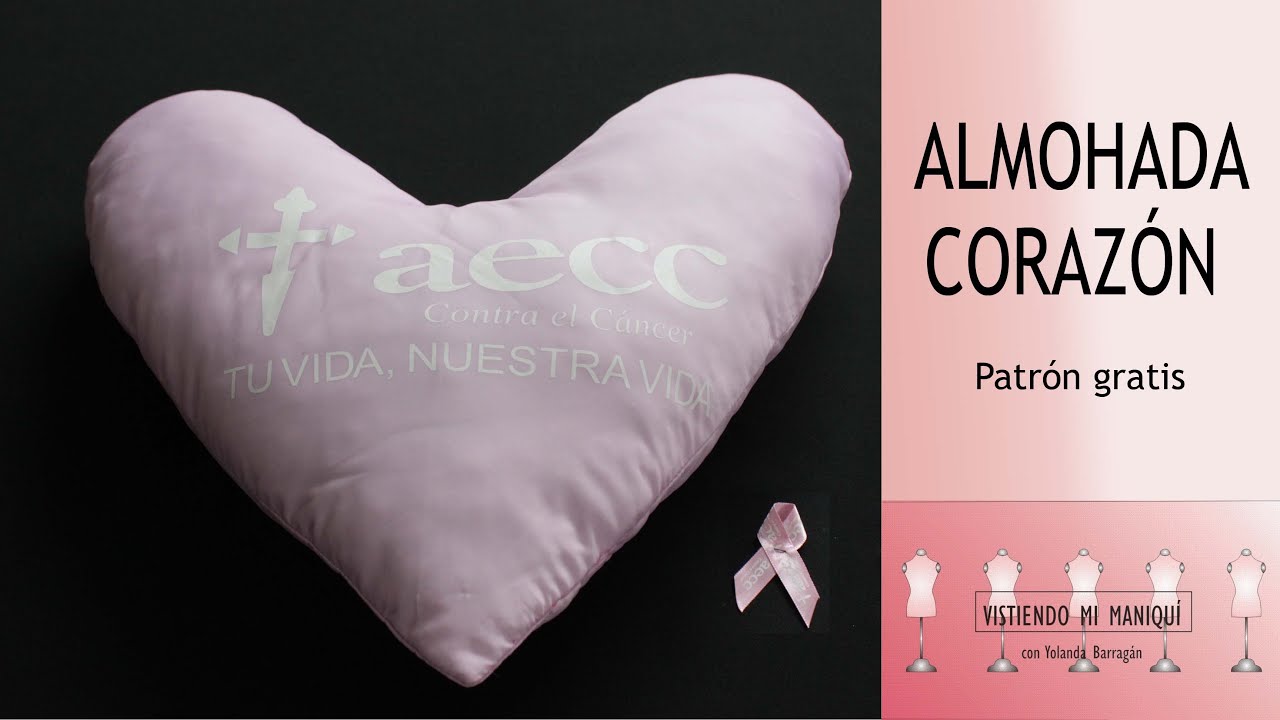 ALMOHADA CORAZON. PATRÓN GRATIS