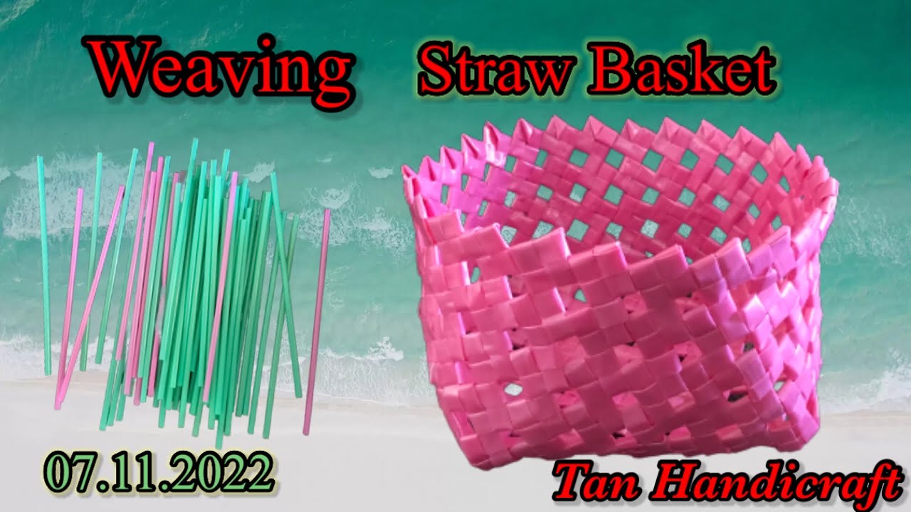 Tutorial ke 1096 - Weaving simple straw basket