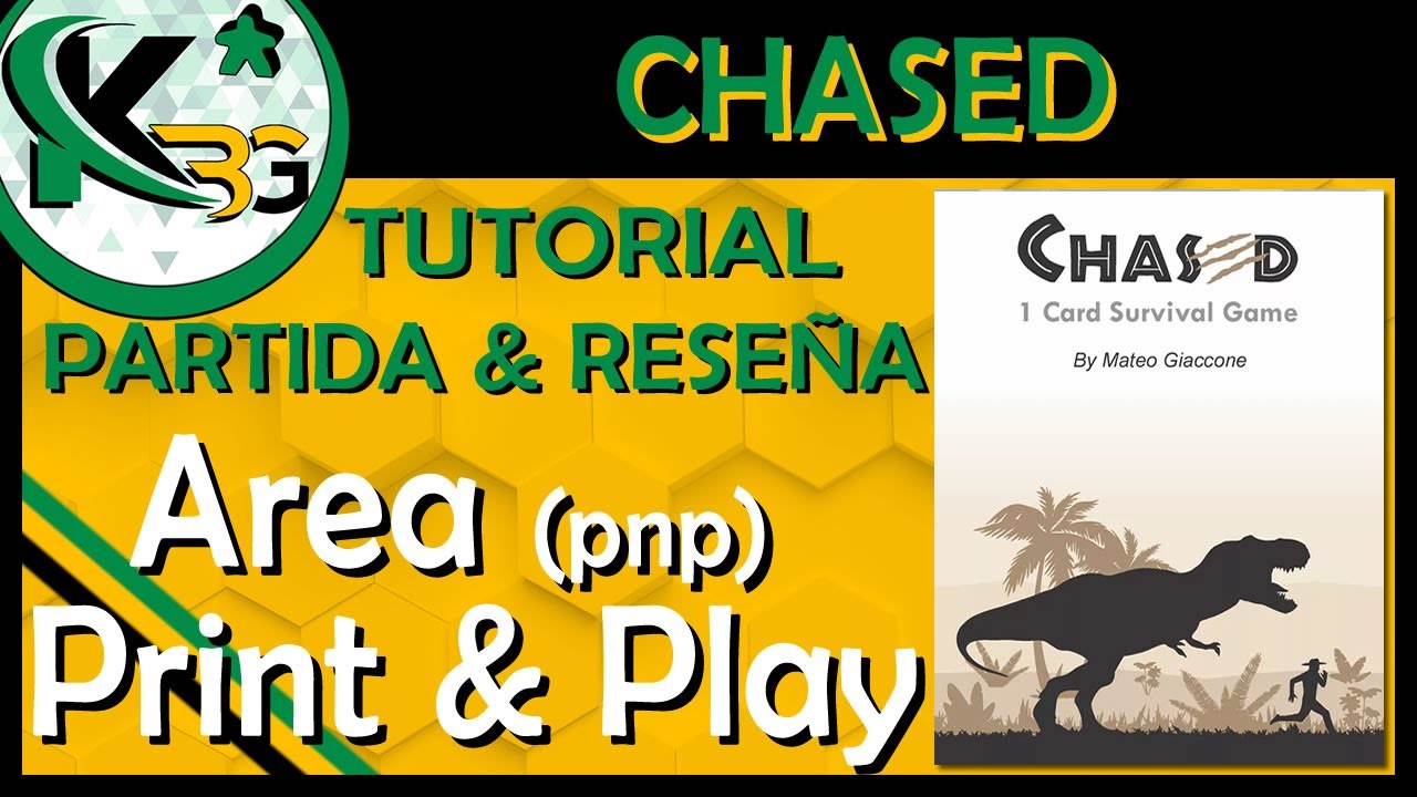 🦖ChasΞd🦖 |Tutorial, Partida & Reseña🔍 | ✂ Area Print and Play ✂