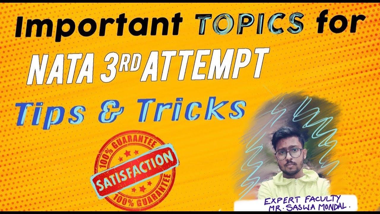IMPORTANT TIPS & TRICKS FOR NATA 3RD ATTEMPT SCORE 150+ in NATA 2021