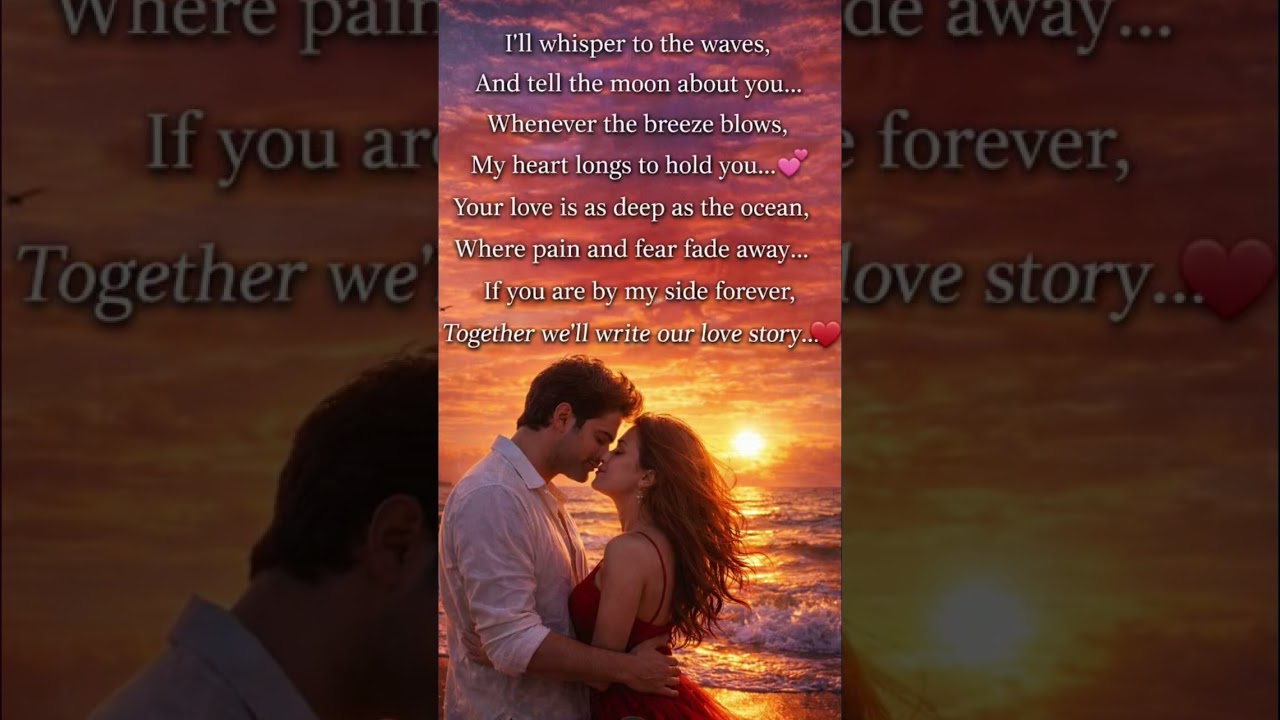 🌊 Love Flows Like The Ocean 💕 | Romantic Couple Shayari Heart Touching Moments 
