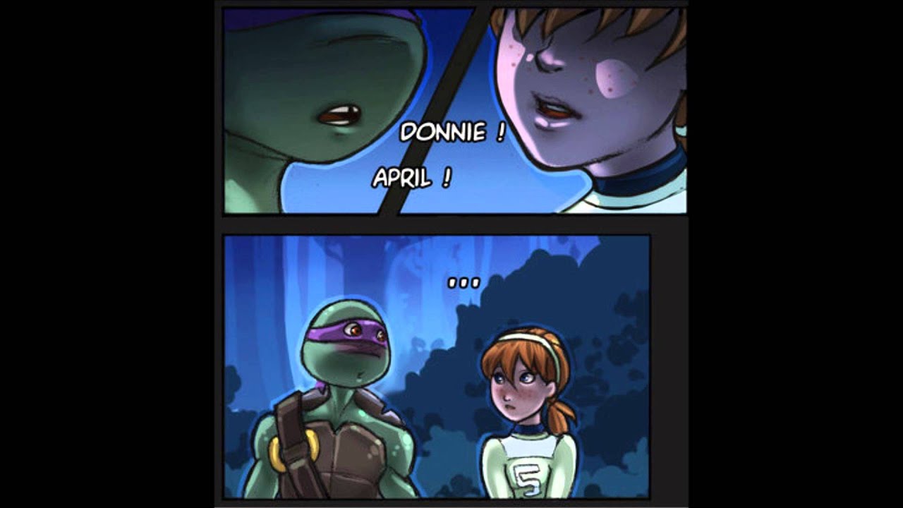 TMNT 2012 April and Donnie. Comic Apritello part 1