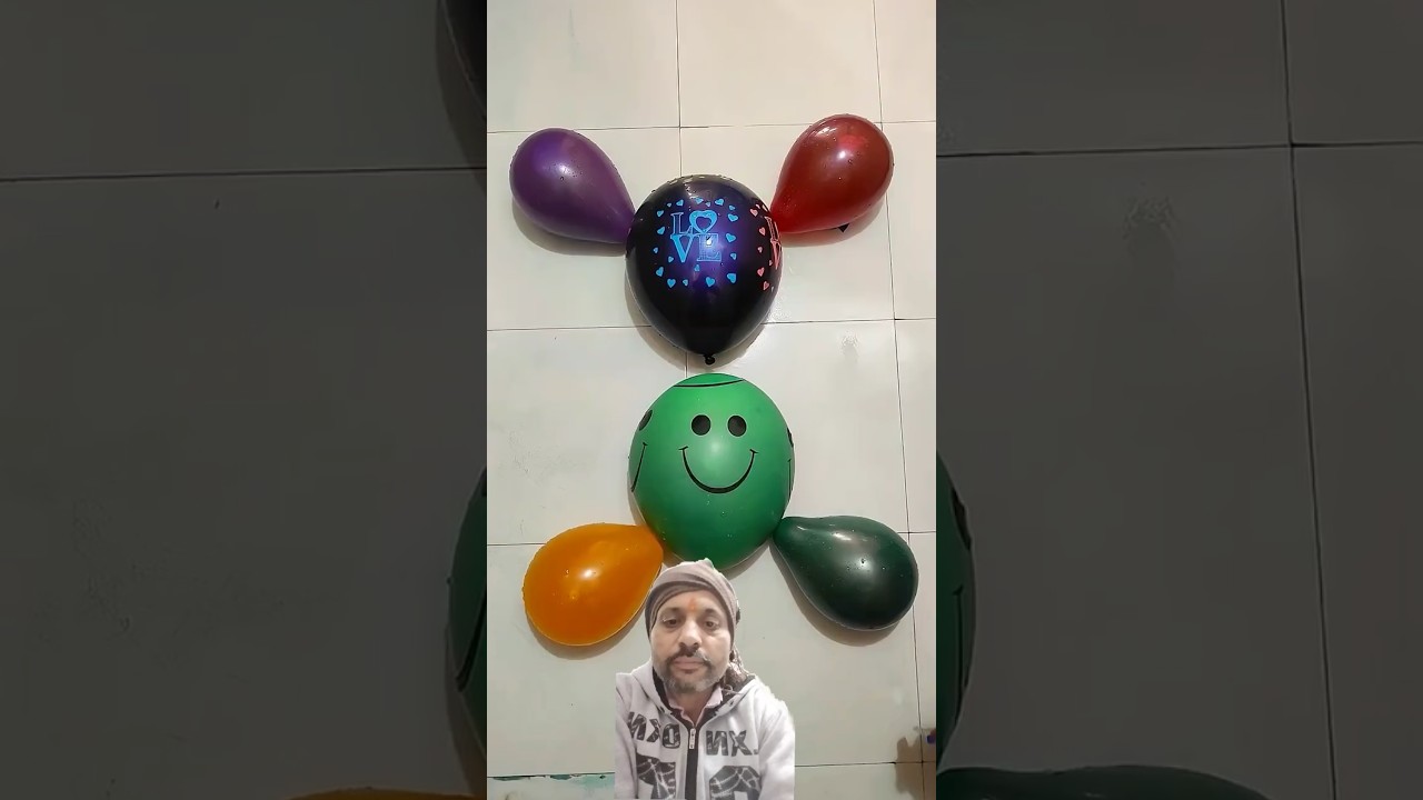 amoji & small water colour balloon popping video 