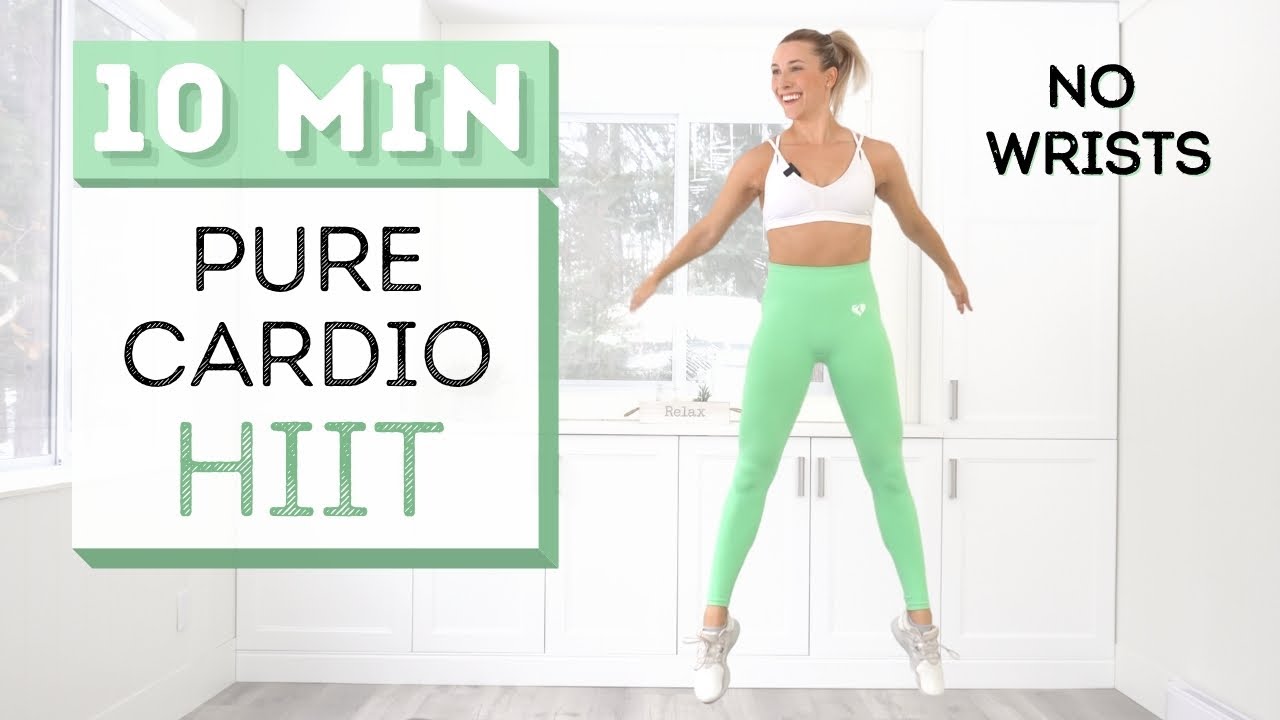 10 min PURE CARDIO HIIT WORKOUT | Wrist Friendly | No Burpees