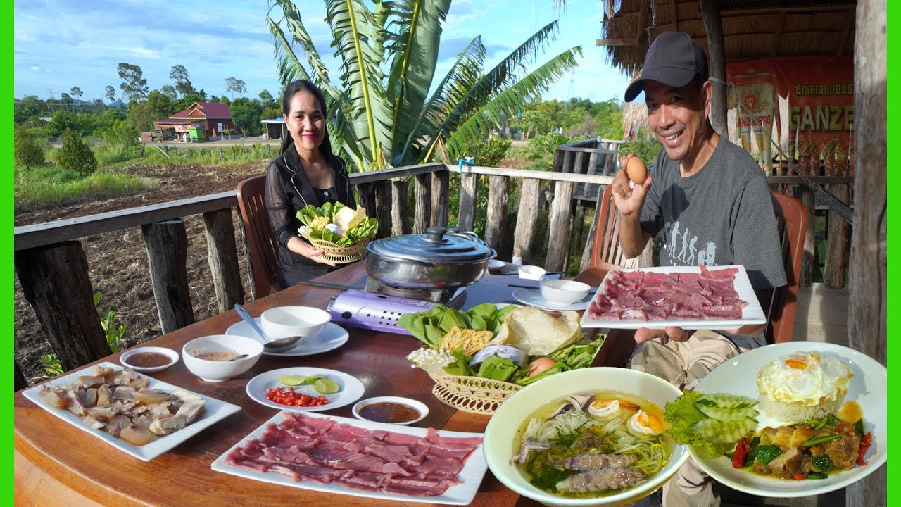 Eating Unlimited Street Food Koh Kong - Osoum - Phumi Pramaoy! 50$ Challenge 2day 1Nigth.