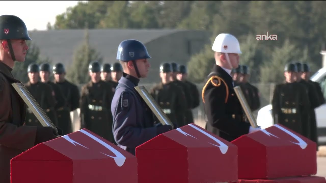 Gürcistan-Azerbaycan sınırında şehit olan askerler için Mürted Hava Meydanı'nda tören düzenlendi