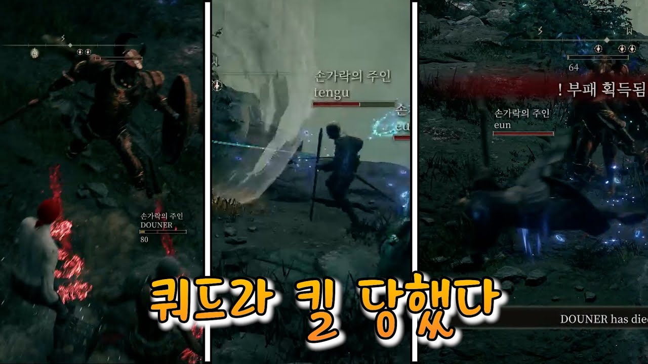 [엘든링] 다와서 연속으로 쿼드라 킬을 한다고?!!