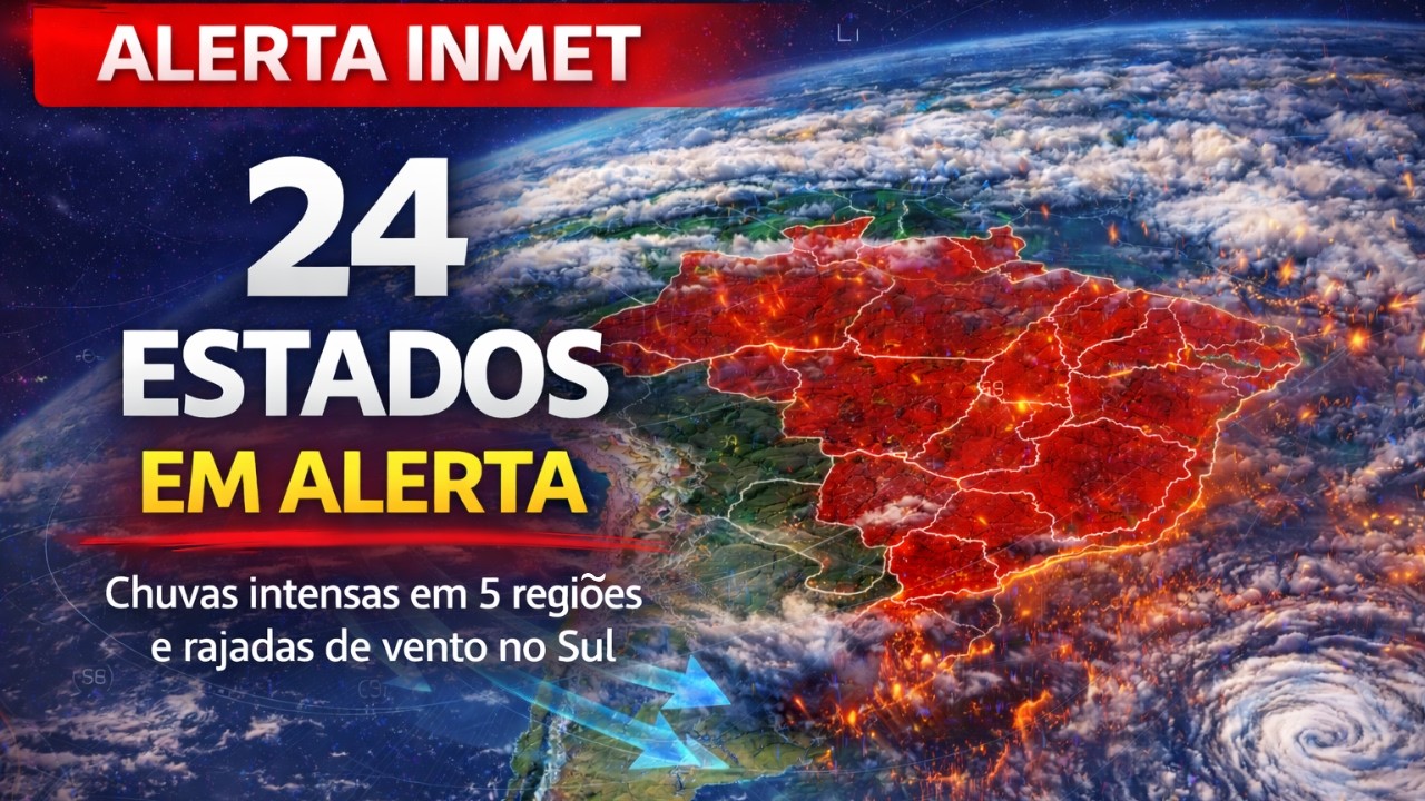24 Estados em Alerta: Tempestades e Ventos Fortes no Brasil