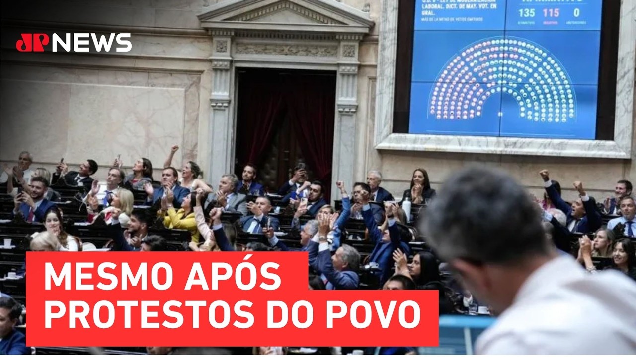 Câmara da Argentina aprova reforma trabalhista de Milei