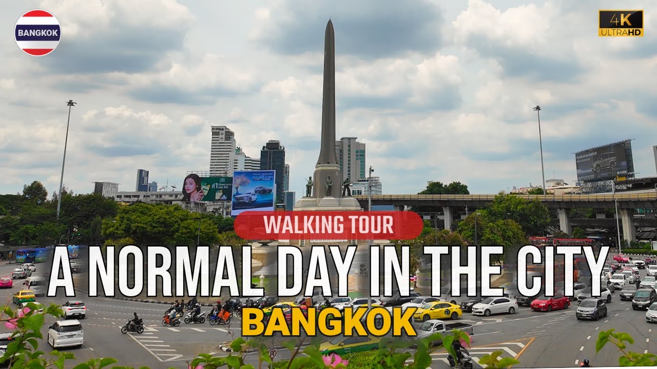 Walking Tour at Victory Monument Bangkok 🇹🇭 | A Normal Day in the City