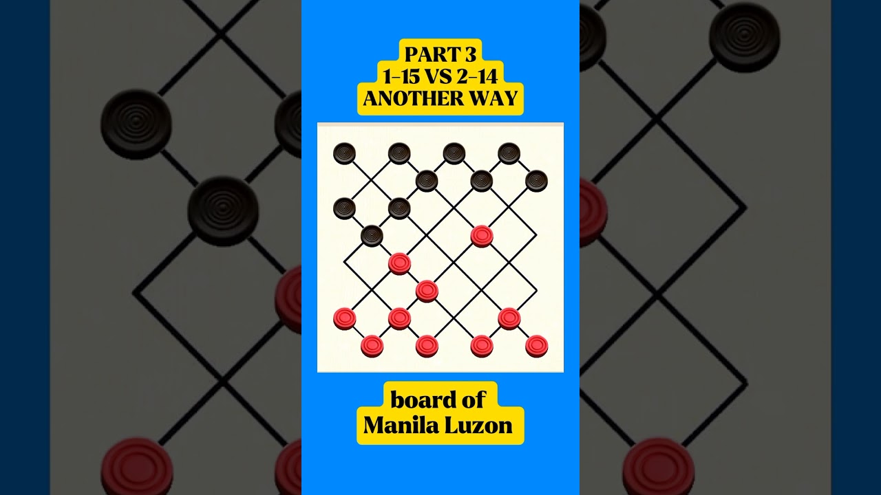 PART 3 DAMA TUTORIAL 1-15 VS 2-14 ANOTHER WAY (LUZON BOARD FORMAT NAMAN)
