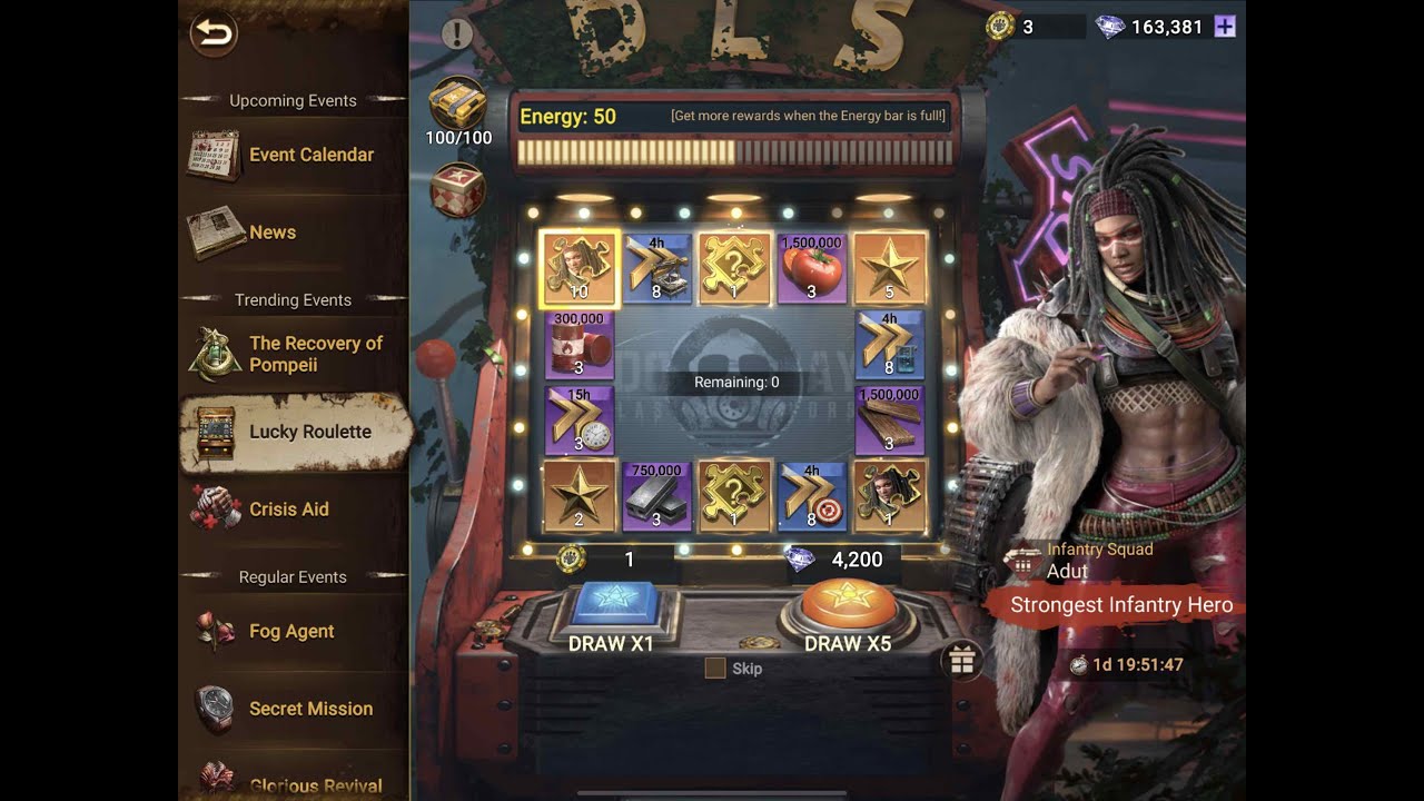 Lucky Roulette, Adut, Doomsday: Last Survivors, all 180 spins, droop rate and best purchase analysed