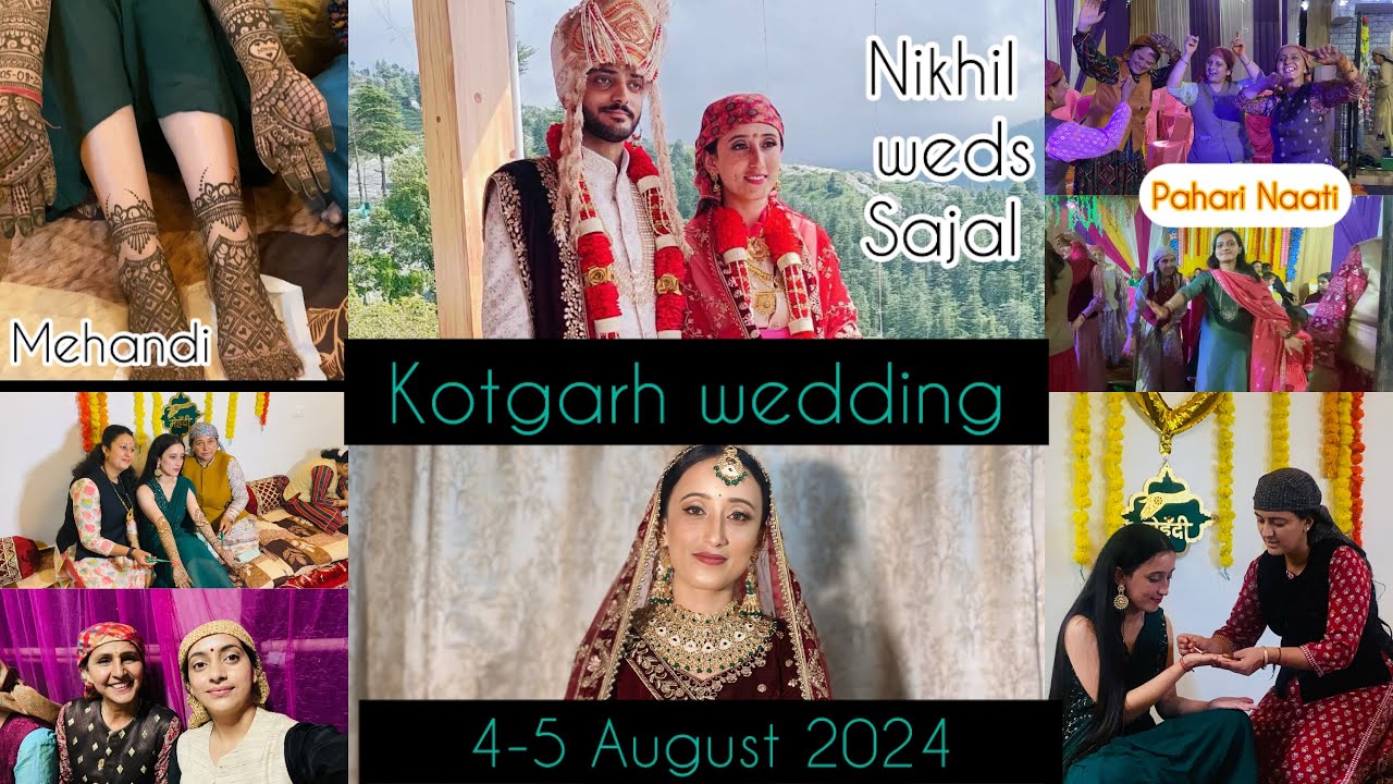 Kotgarh wedding ❤️🫶🏻 || Himachli Shadi || पहाड़ी नाटी 💃💃|| Bridal Mehandi and makeup || कोटगढ़ ||