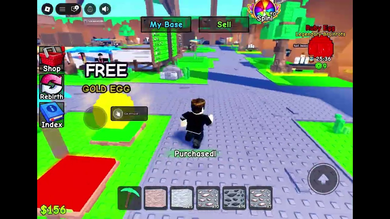 Playing my mining Brainrots
