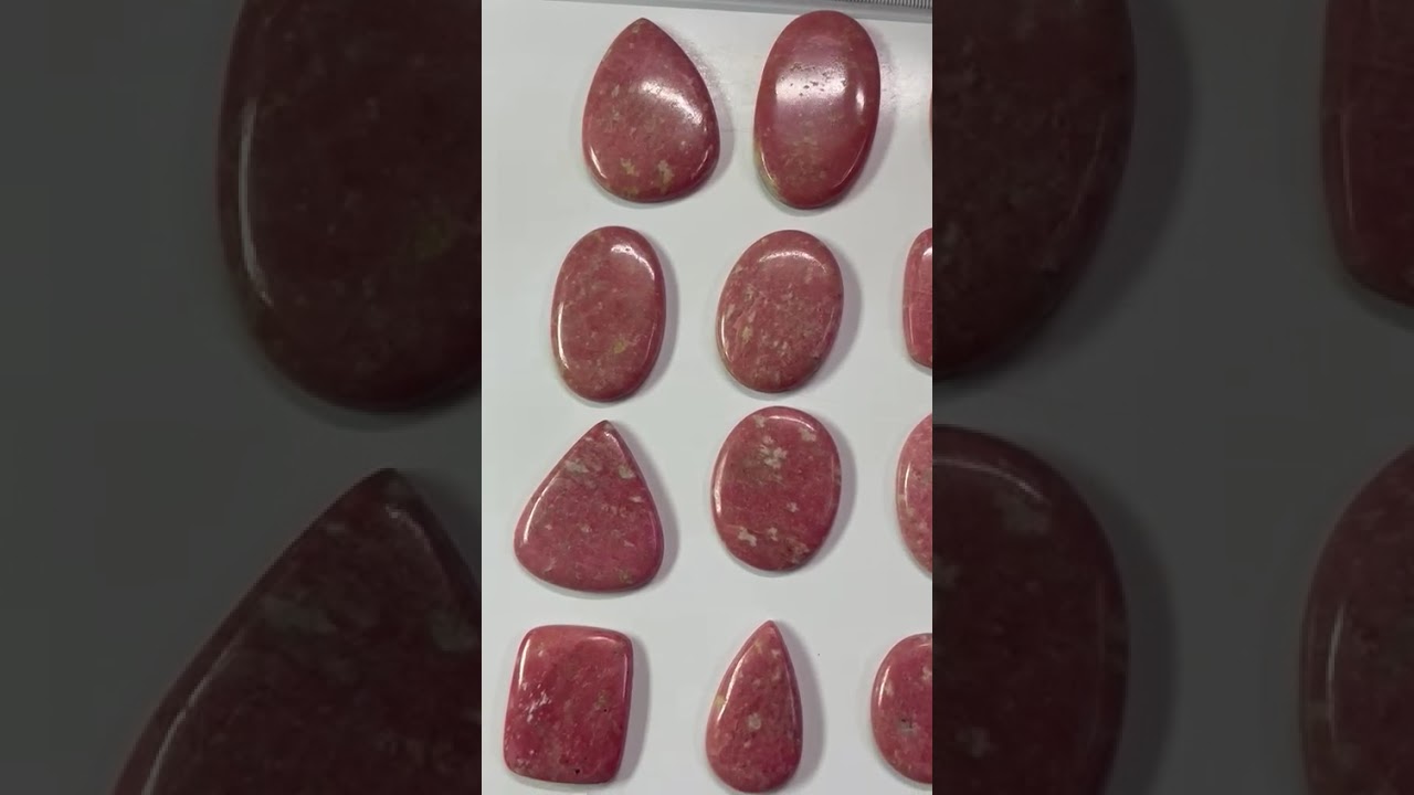 Discover the beauty of Thulite cabochons&ndash;vibrant, calming, and perfect for jewelry making #gemstone
