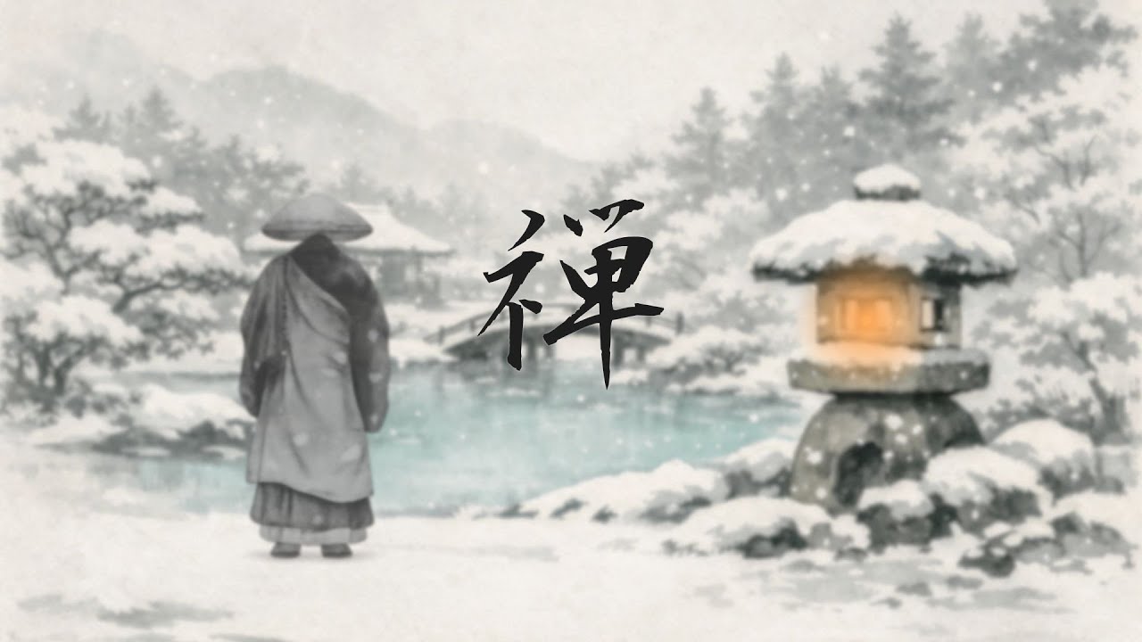 Japanese Zen Music for Calm Focus | Gentle Koto & Falling Snow (1 Hour)