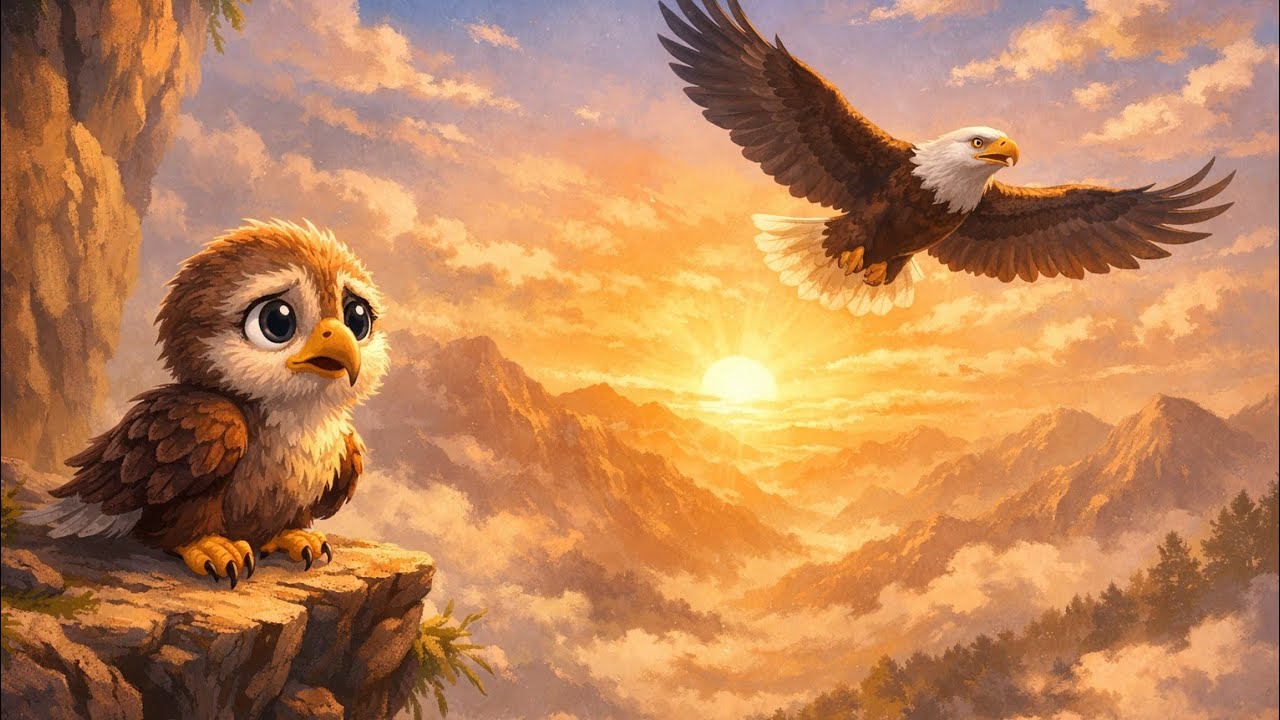 🌄 The Little Eagle’s First Flight | Courage & Inspiration Story | StoryTime English