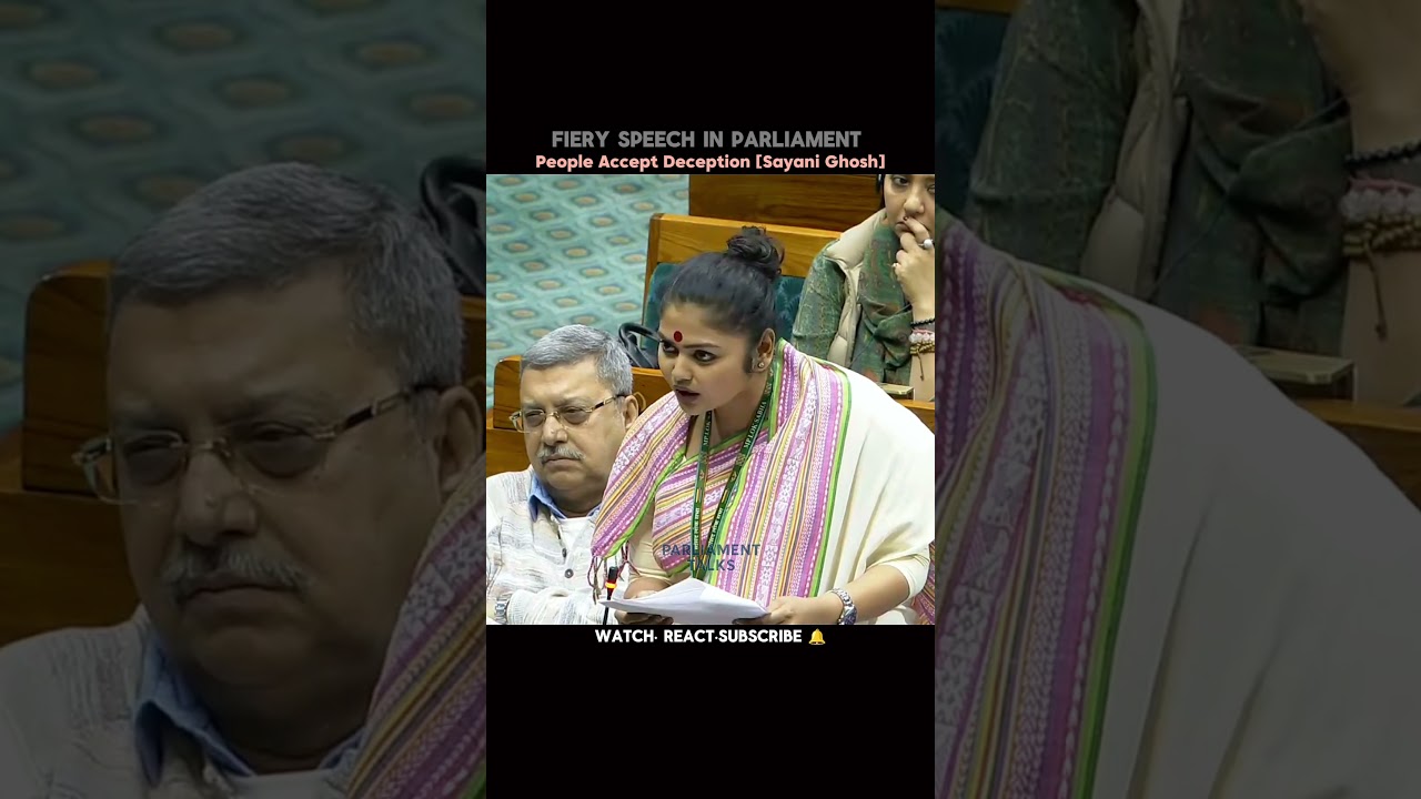 Bharat ke janta doka be kha lati hai fiery speech in parliament Sayani Ghosh..