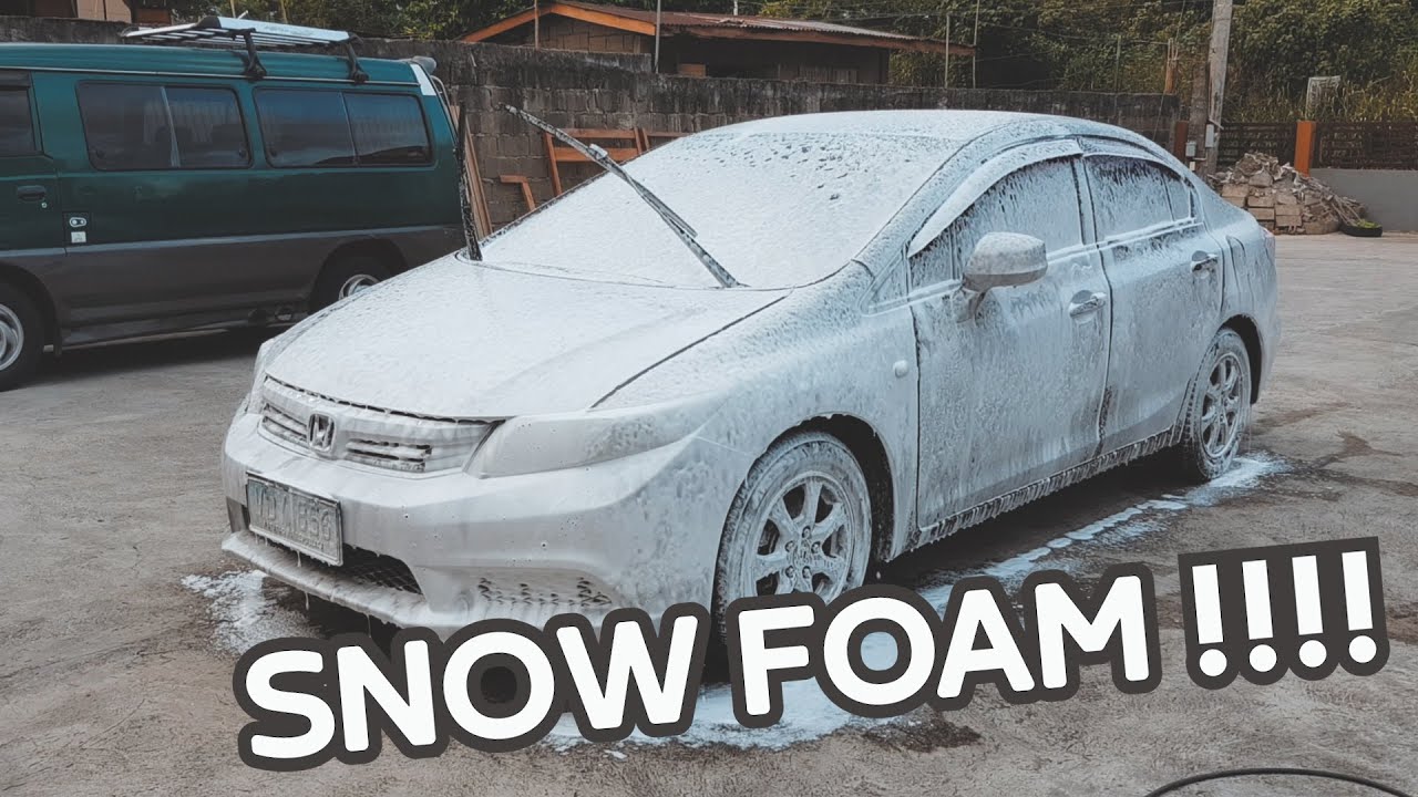 HOW I WASH MY HONDA CIVIC USING SNOW FOAM | JC Vlogz