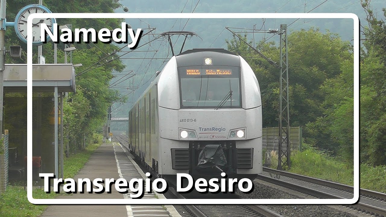 Transregio Desiro halteert op station Namedy!