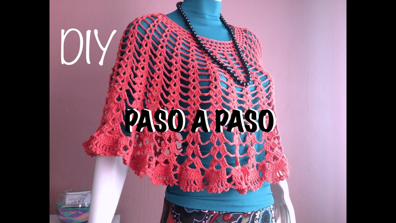 Capa Poncho Mañanita #Crochet #Ganchillo Cape Lay out #Diy
