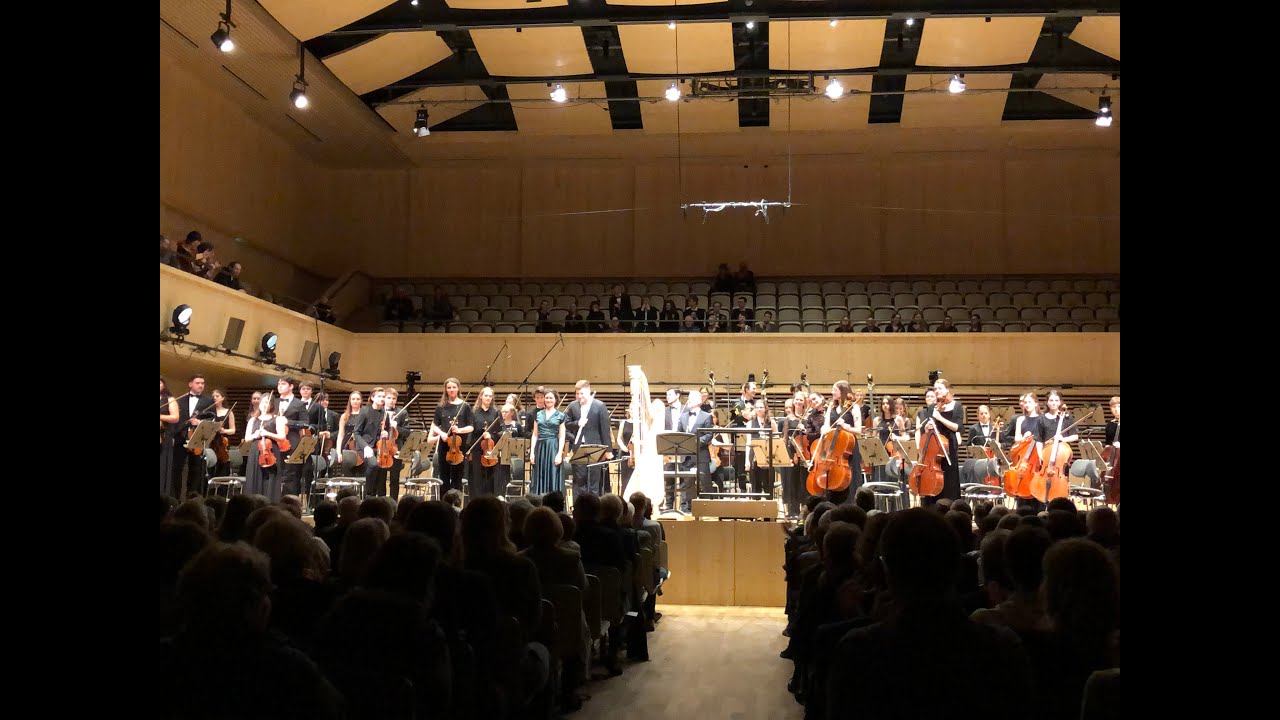 Jugend Sinfonieorchester Zürich (JSOZ) spielt Mozart Konzert für Flöte, Harfe und Orchester