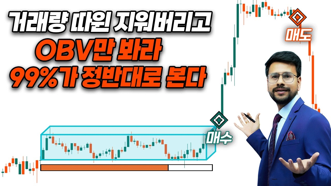 거래량 매매법, OBV 하나만 보시면 됩니다  코인,주식패턴,차트설정법