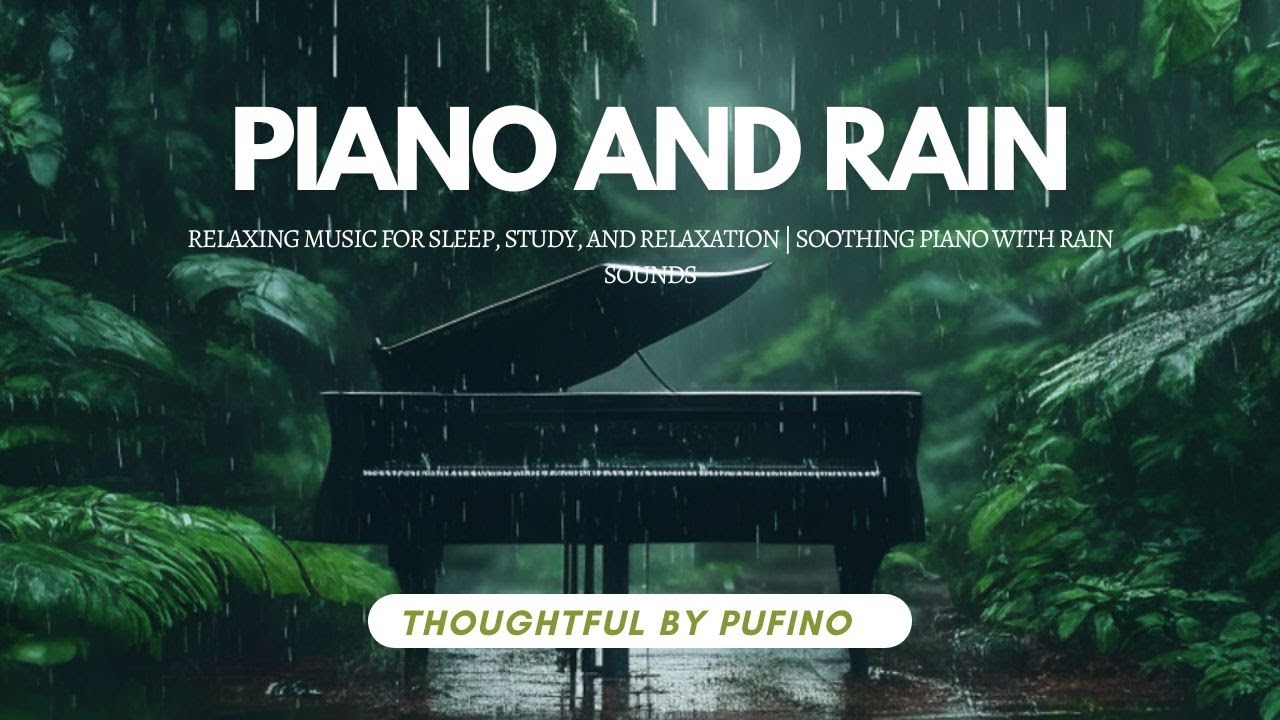 RELAXING MUSIC Piano and Rain: Music for Sleep, Study, and Relaxation | Thoughtful by Pufino