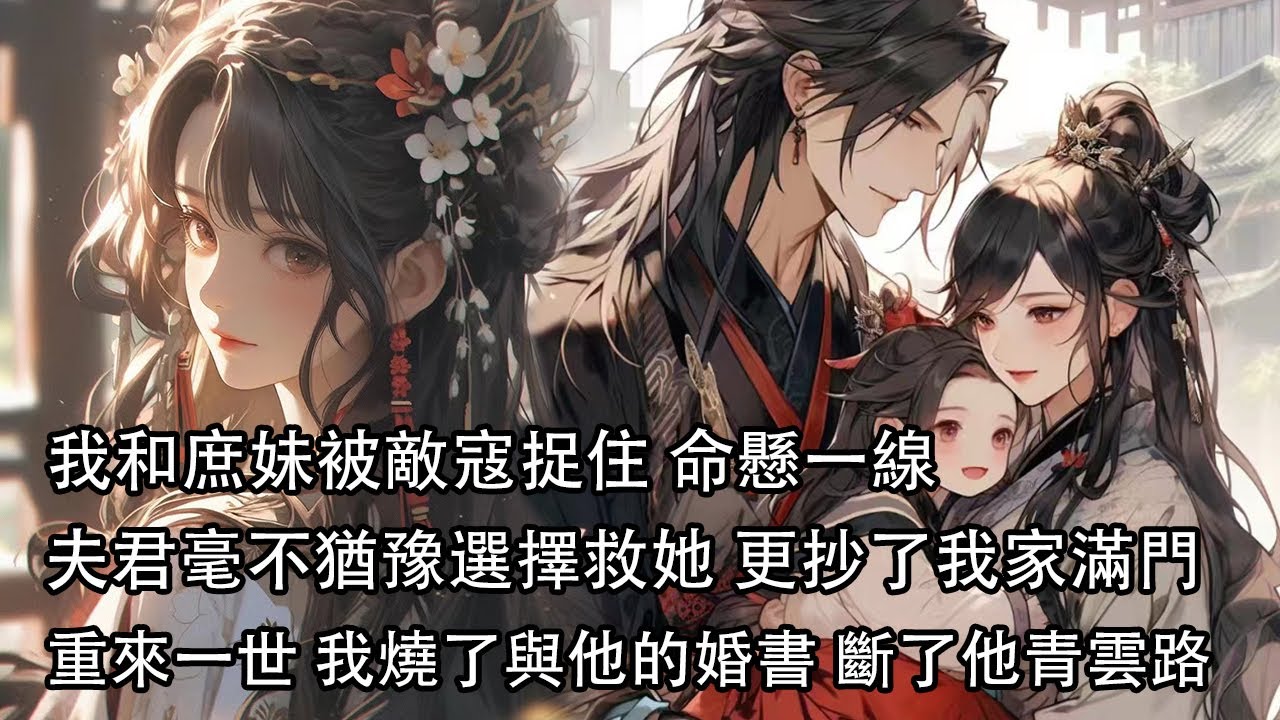 【一口氣看完】我和庶妹被敵寇捉住 命懸一線，夫君毫不猶豫選擇救她，連看都不看我，後更是抄了我家滿門，重來一世，我看著他的脊背頹彎跪在雪裏，燒了與他的婚書|#古风 #小说
