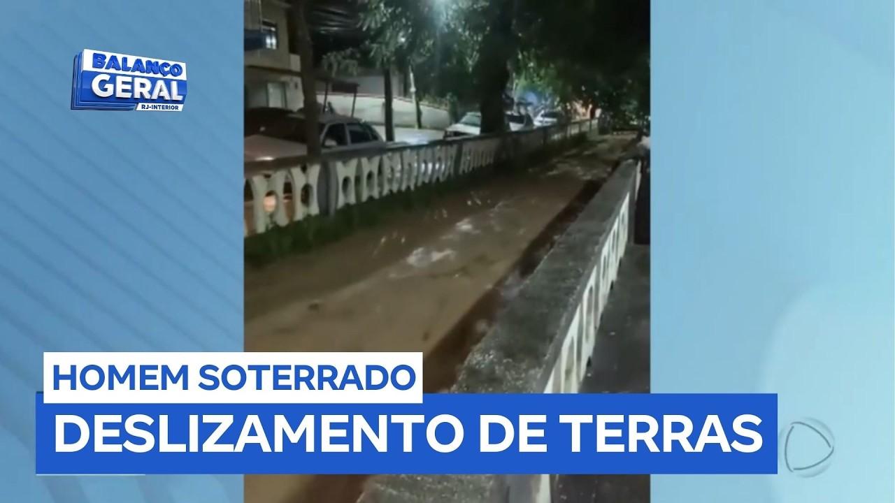 Bom Jardim (RJ) enfrenta noite de temporal e deslizamentos de terras