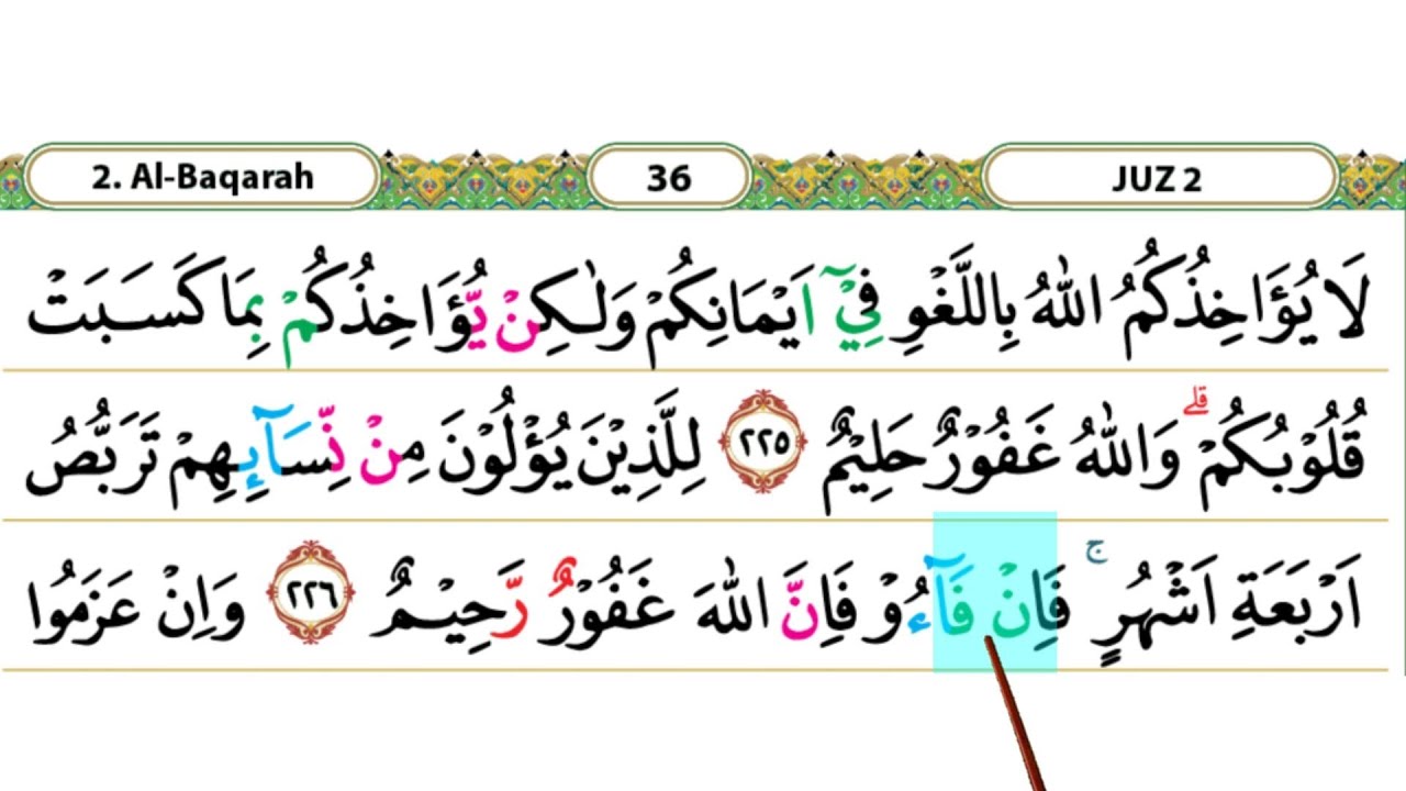 Tadarus ramadhan Surah Al Baqarah ayat 225-230