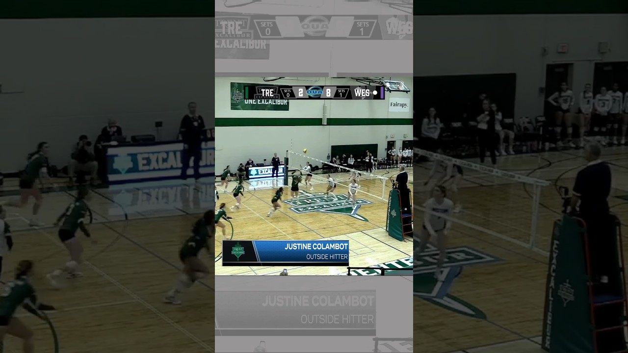 JUSTINE COLAMBOT!! OH MY WORD!! #trentuniversity #volleyball #oua #playsoftheweek