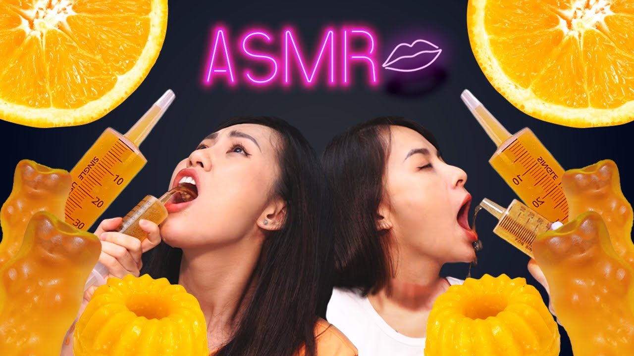 ASMR Orange Jelly Mukbang Challenge 셀레나의 오렌지 젤리 챌린지 달강TV