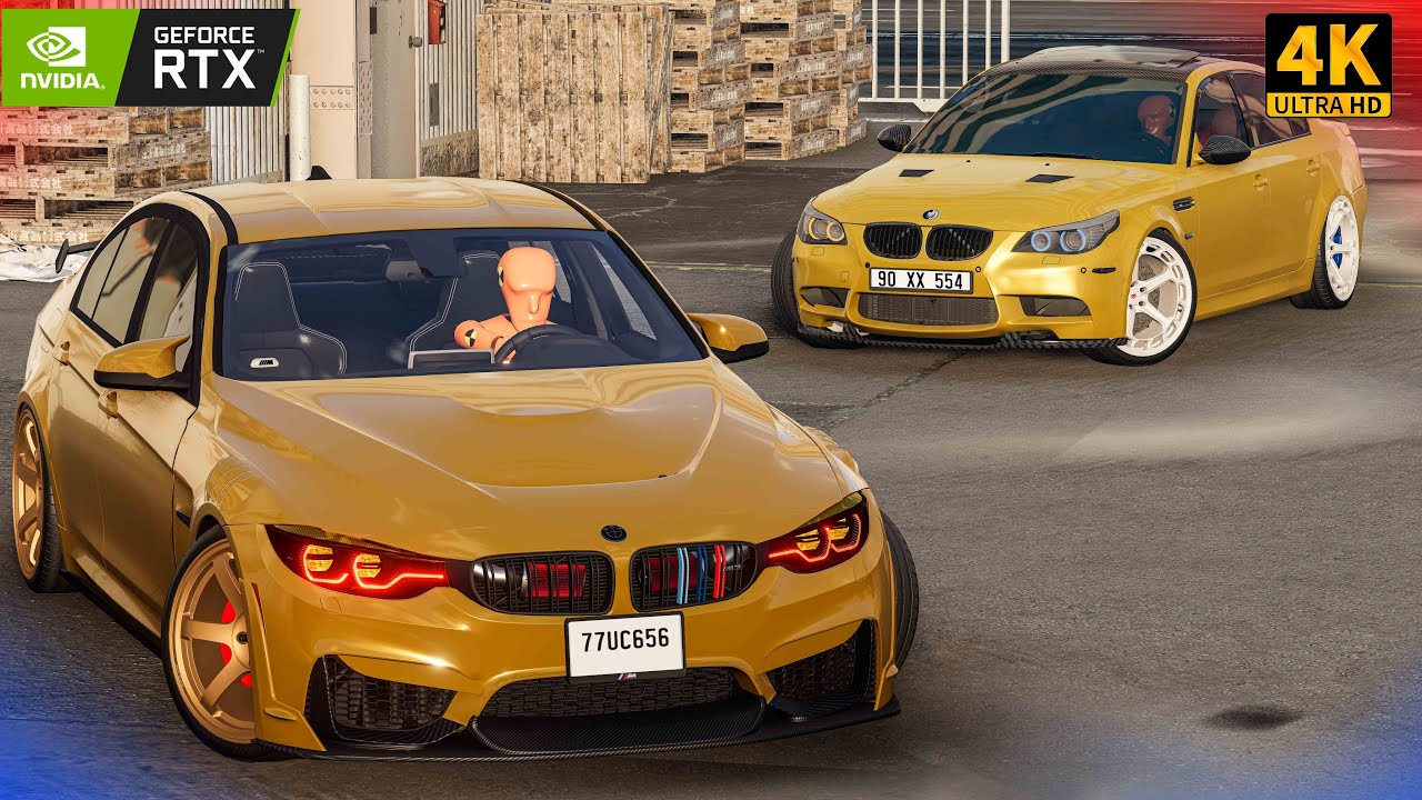 XTQ Qrup Lotu Şəmi Smart Maşın E60 VS F30 M3 Gold| BeamNG.Driver | Maşın #malikbedelov