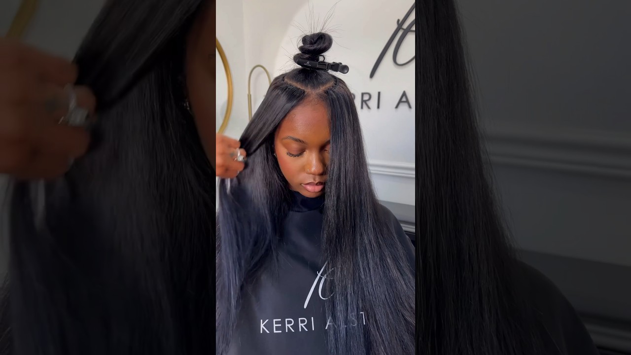Curved Weft Microlink Hair Extensions 🤍 Would you try this method? #hairextensions #microlinks