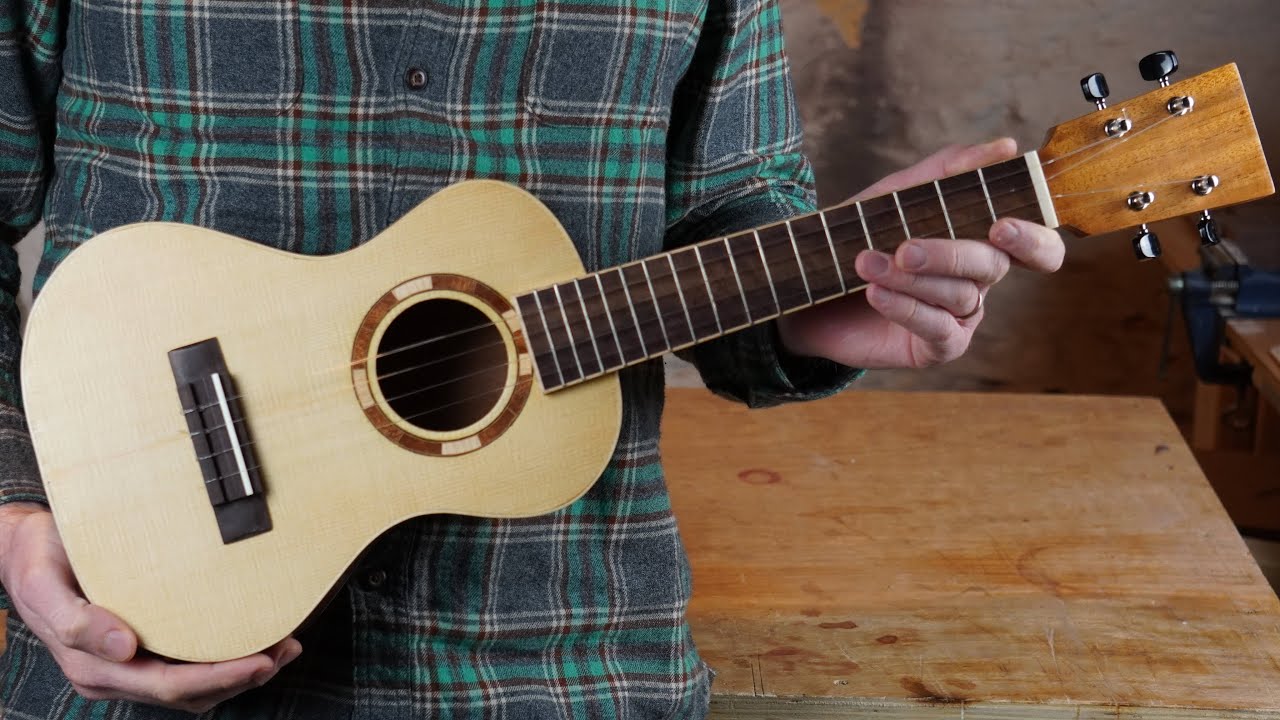 Bridge, tuners, & strings - The tenor ukulele is done!