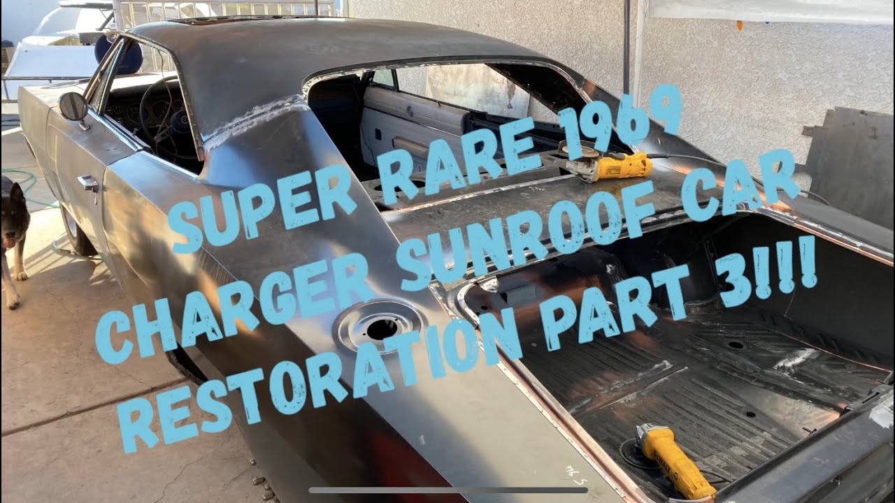 Part 3...SUPER RARE factory sunroof 1969 Dodge Charger restoration