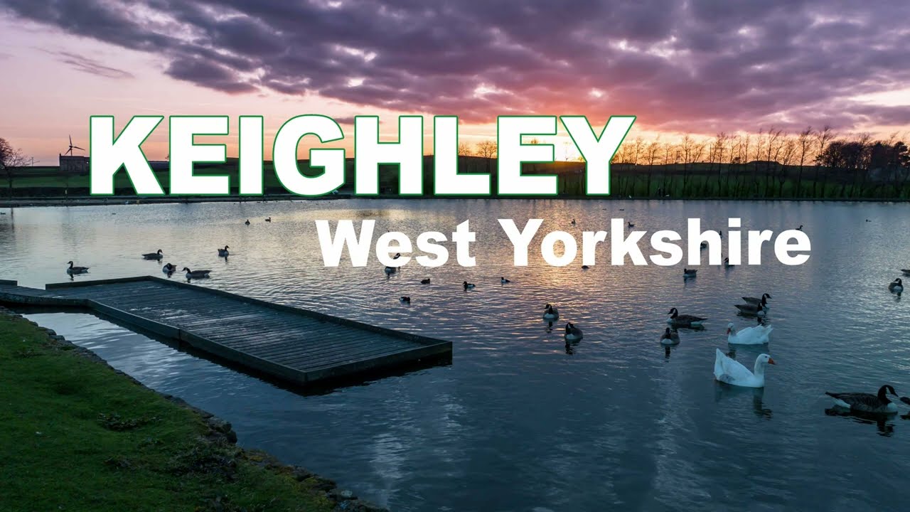 Keighley West Yorkshire England 2023, drone footage in 4k