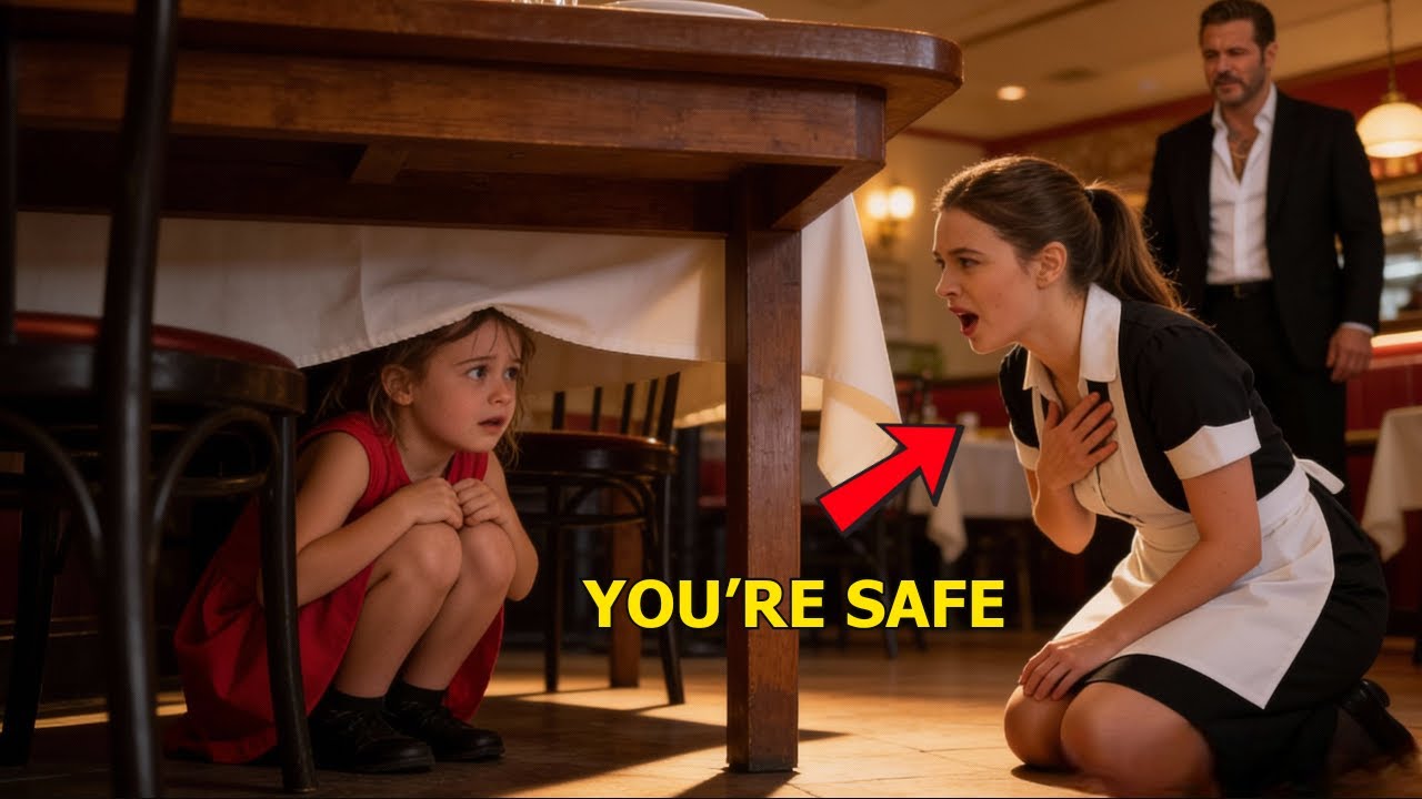 The Mafia Boss’s Daughter Hid Under the Table — Until the Waitress Whispered, “You’re Safe”