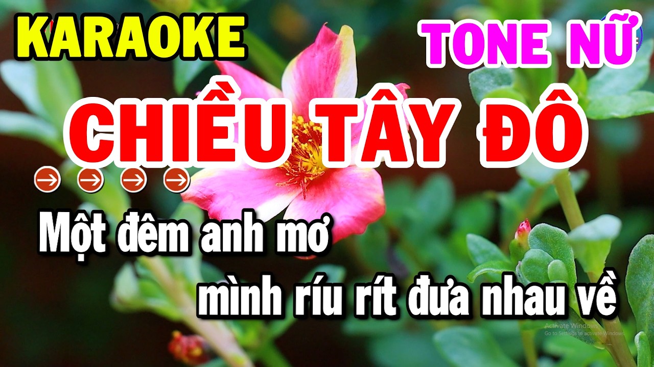 Karaoke Chiều Tây Đô Tone Nữ Nhạc Sống Trữ Tình Hay Nhất | Kho Nhạc Karaoke