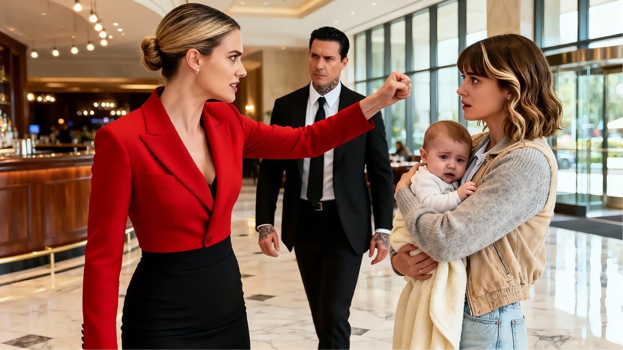 Hostesa a pălmuit o mamă săracă ținând un copil — neștiind că șeful mafiei privea !