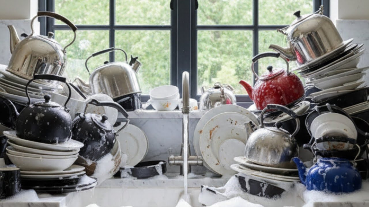 Real Life Morning Dishes | No Talking | Bubbles, Scouring & Rinsing