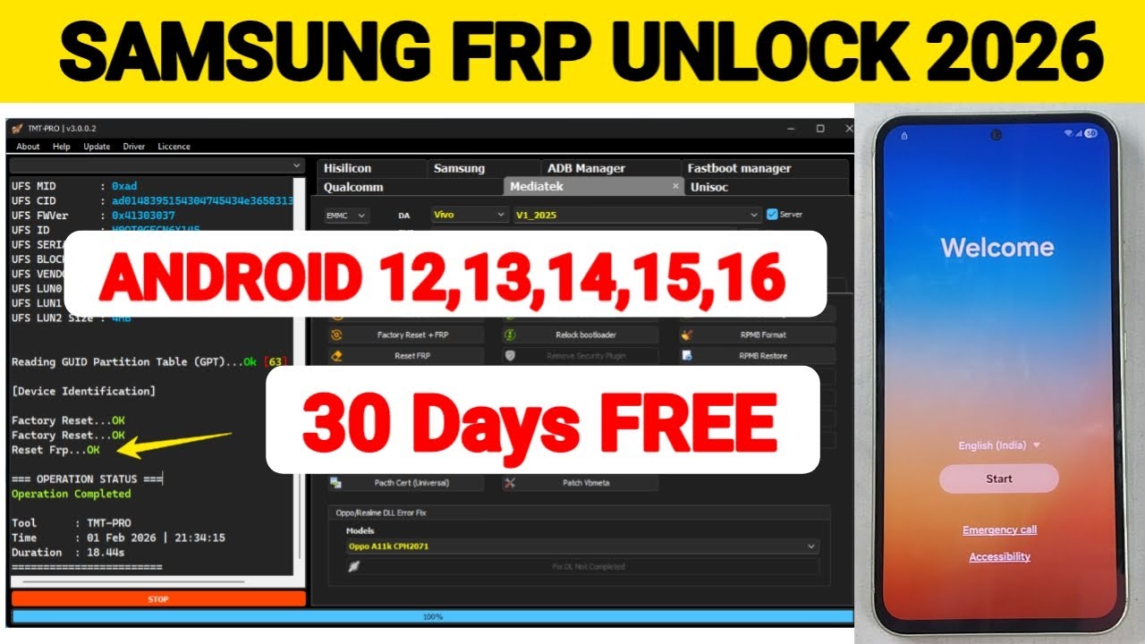 Samsung FRP Bypass Tool 2026 | Google Account Unlock Tool | All Samsung FRP Unlock 2026