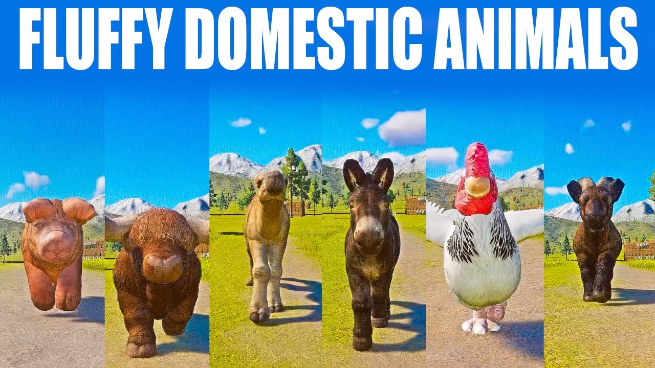 Fluffy Domestic Animals Speed Races in Planet Zoo included Camel, Donkey, Pig, Cattle