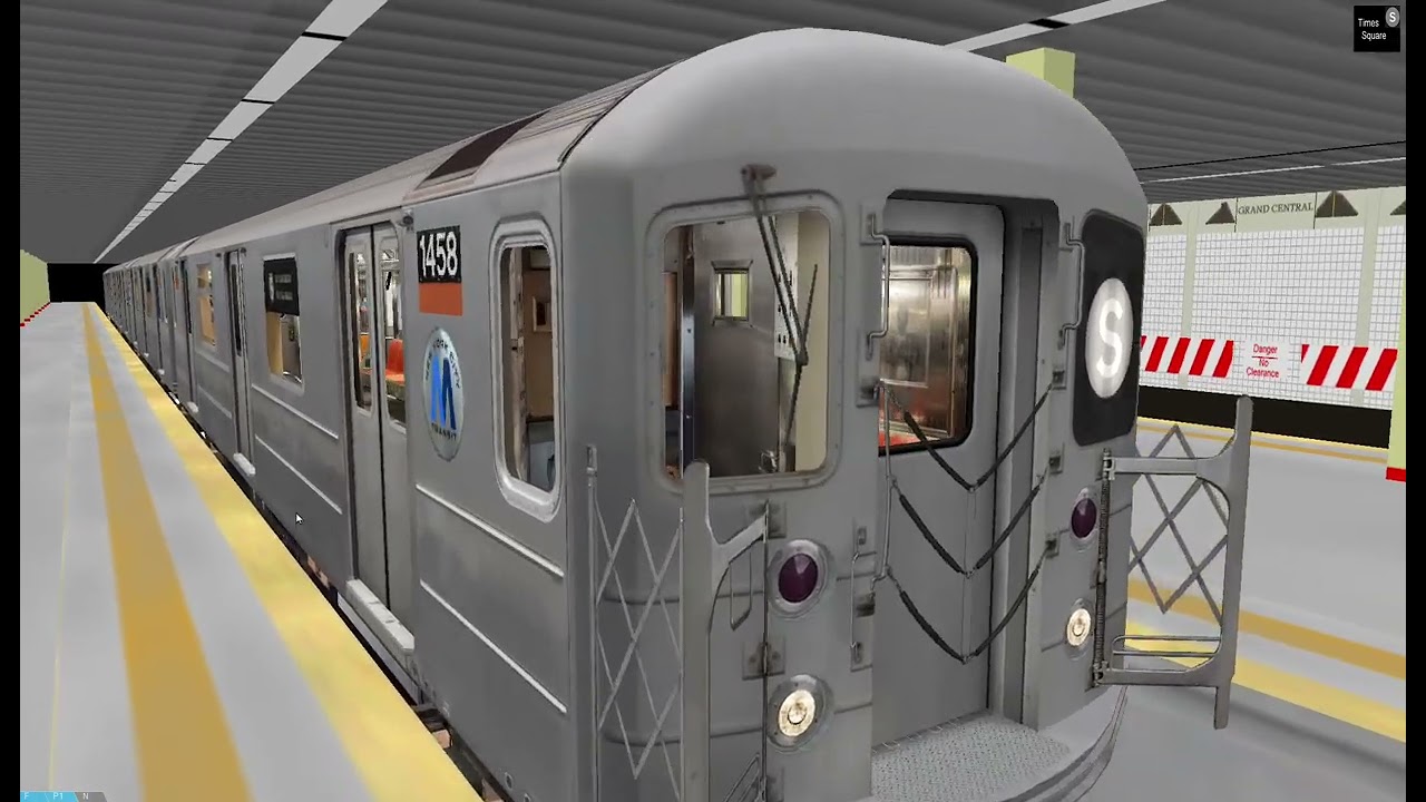 OpenBVE IRT 42nd Street Shuttle R62 S Train From Grand Central To Times Square