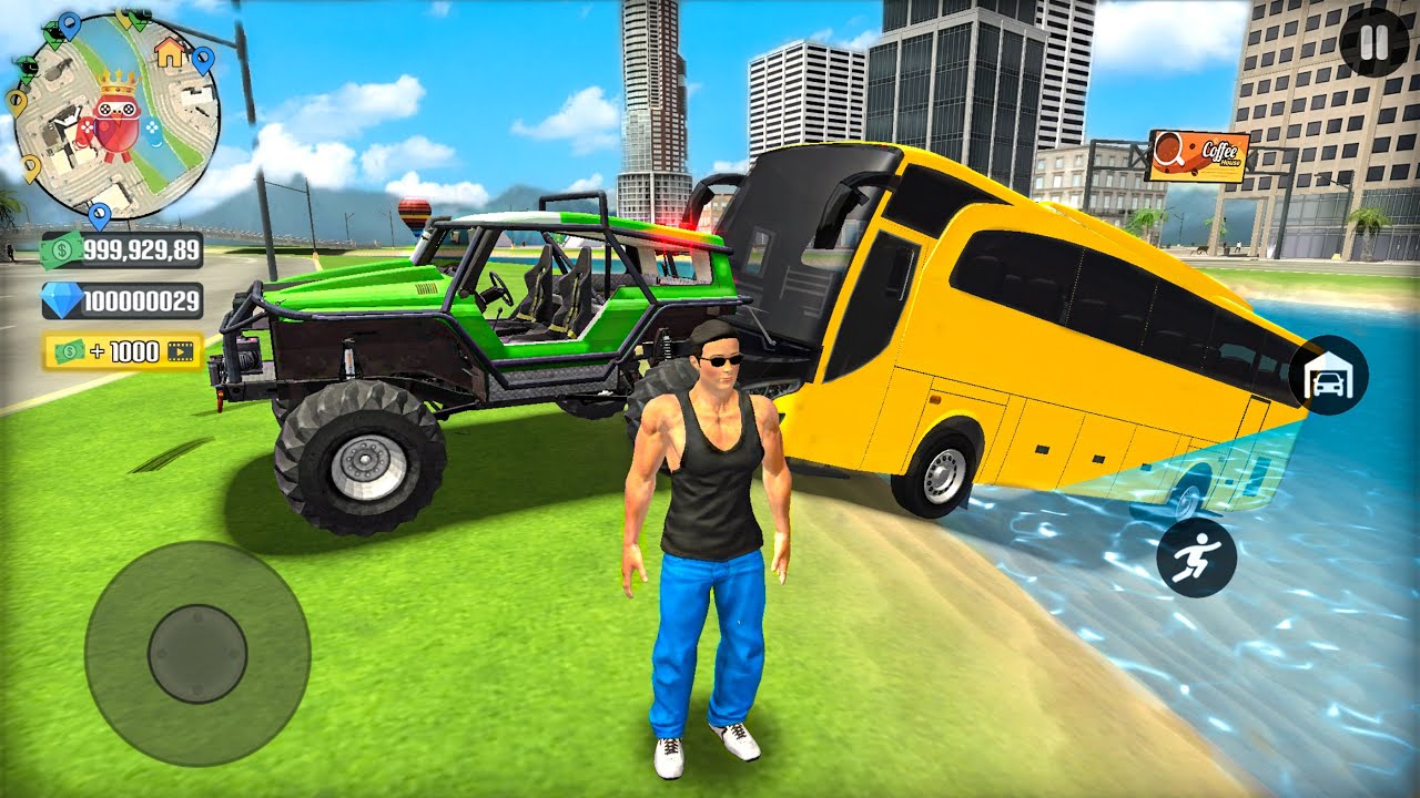 Transport Bus & Monster Truck Driving in Open World Game - Go to Town 6 - Android Gameplay