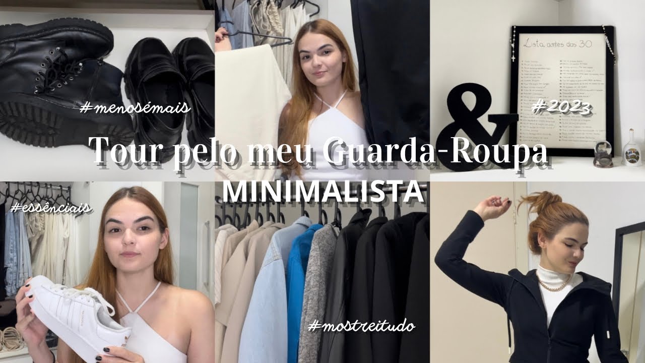 TOUR PELO MEU GUARDA-ROUPA MINIMALISTA 🤍✨