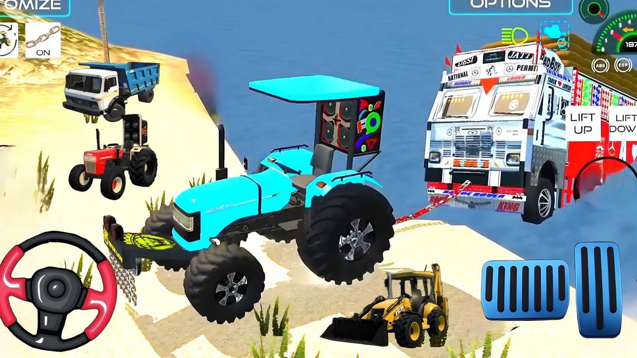 Drive JCB and Unloading Stone From Dumper in Game🔥 #jcb #tractor #dumper #truck#gamingvideos