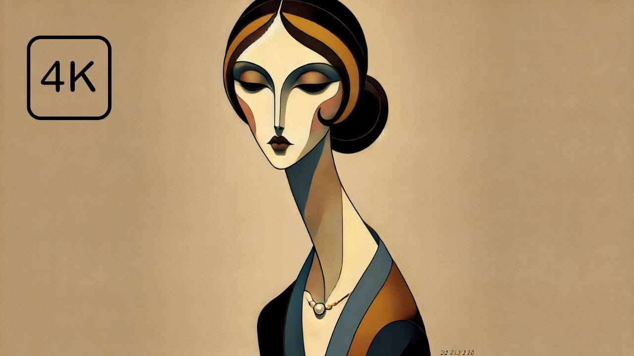 Modigliani-Inspired Portrait | 3 Hour Silent Fine Art for Luxury Spaces